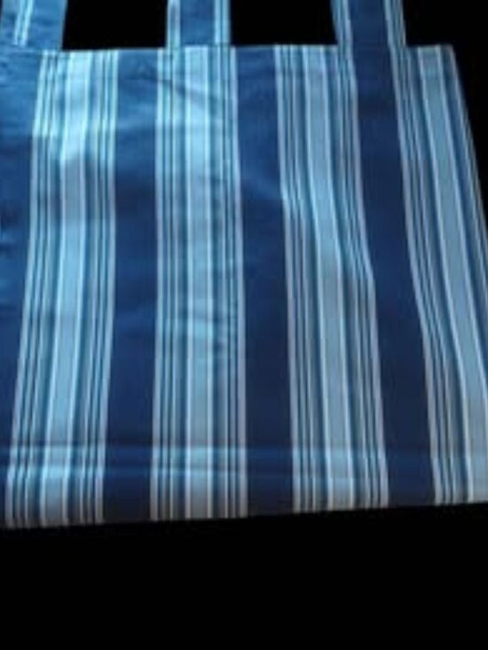 Other - Blue striped tab top curtain